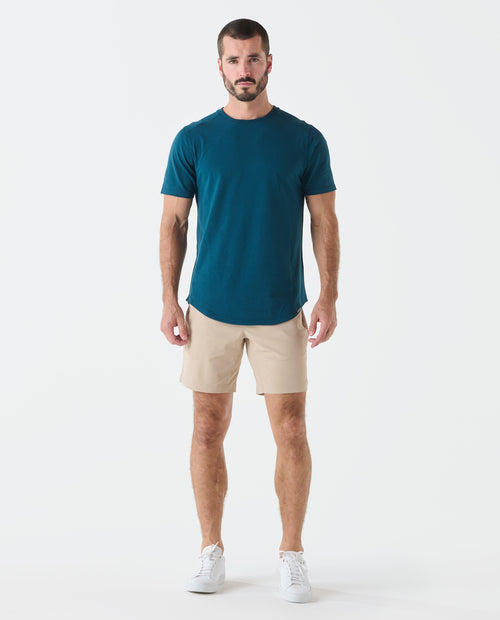 Aviation Tee Curved Hem Marine