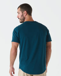 Aviation Tee Curved Hem Marine