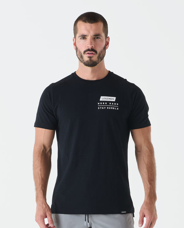 Aviation Tee Split-Hem WHSH Black