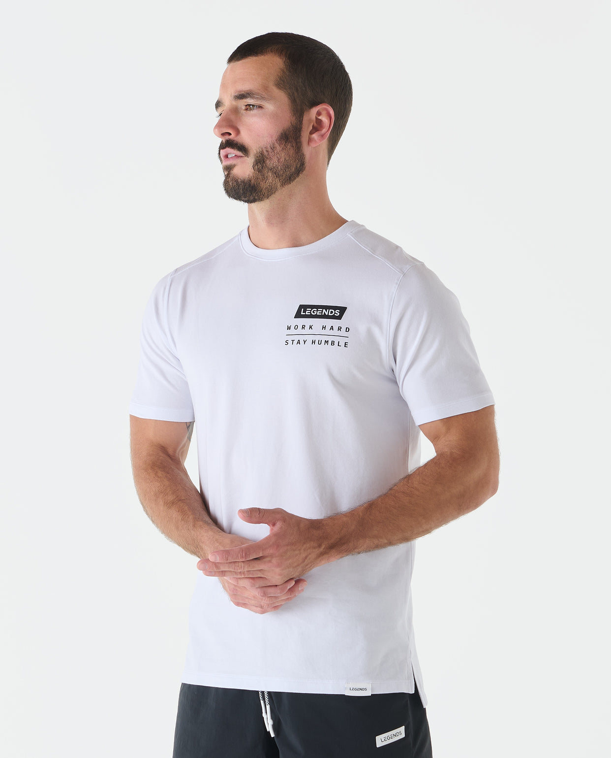 Aviation Tee Split-Hem WHSH White