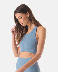 Elle Cropped Tank Bluestone