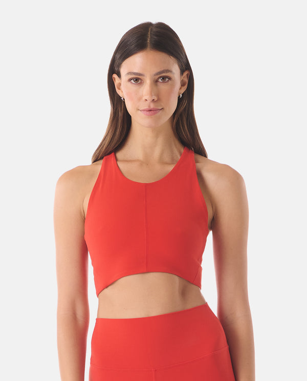 Elle Cropped Tank Poppy