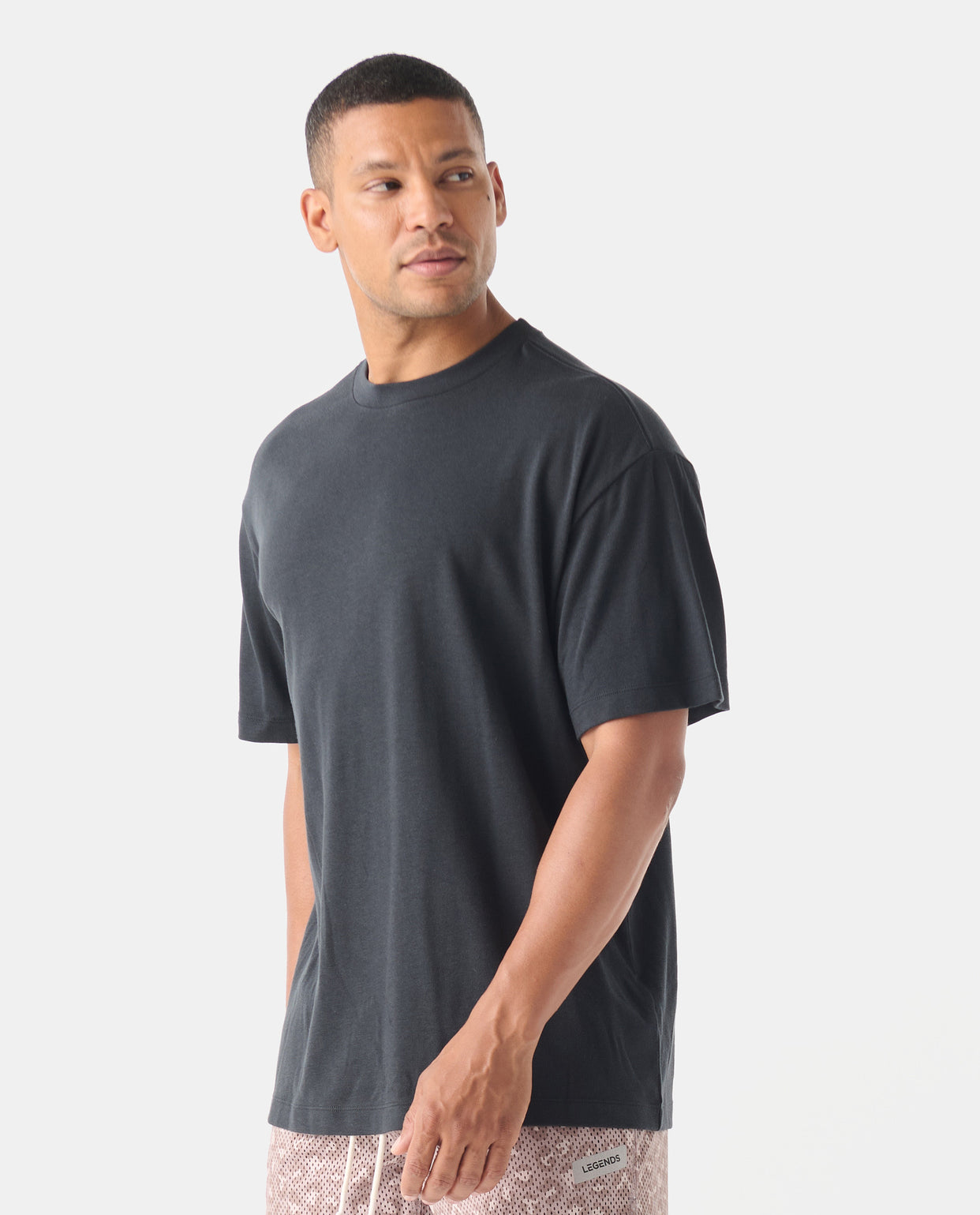 Fairfax Oversized Tee - Washed Black Front View