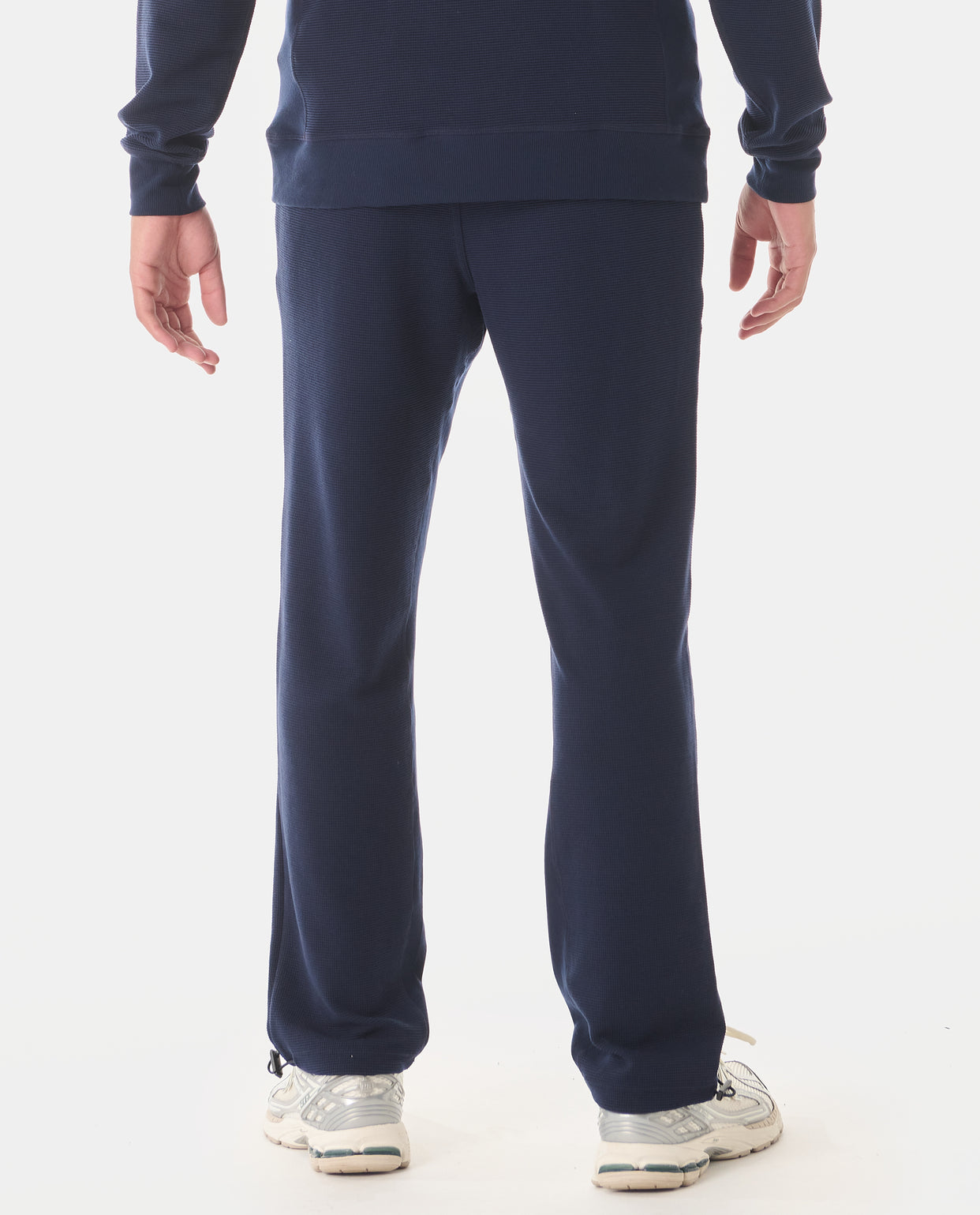 Glen Waffle-Knit Cargo Sweatpant Ink