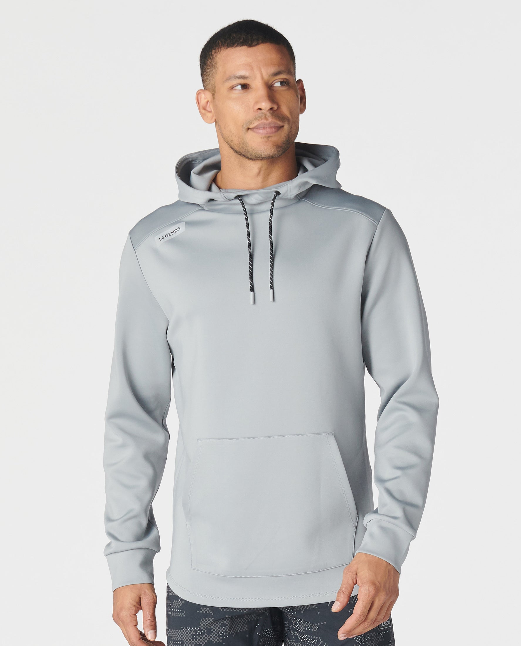 Grey hoodie with online jeans