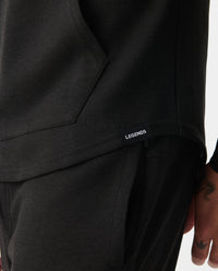 Hawthorne Tech Quarter Zip Hoodie Black Heather