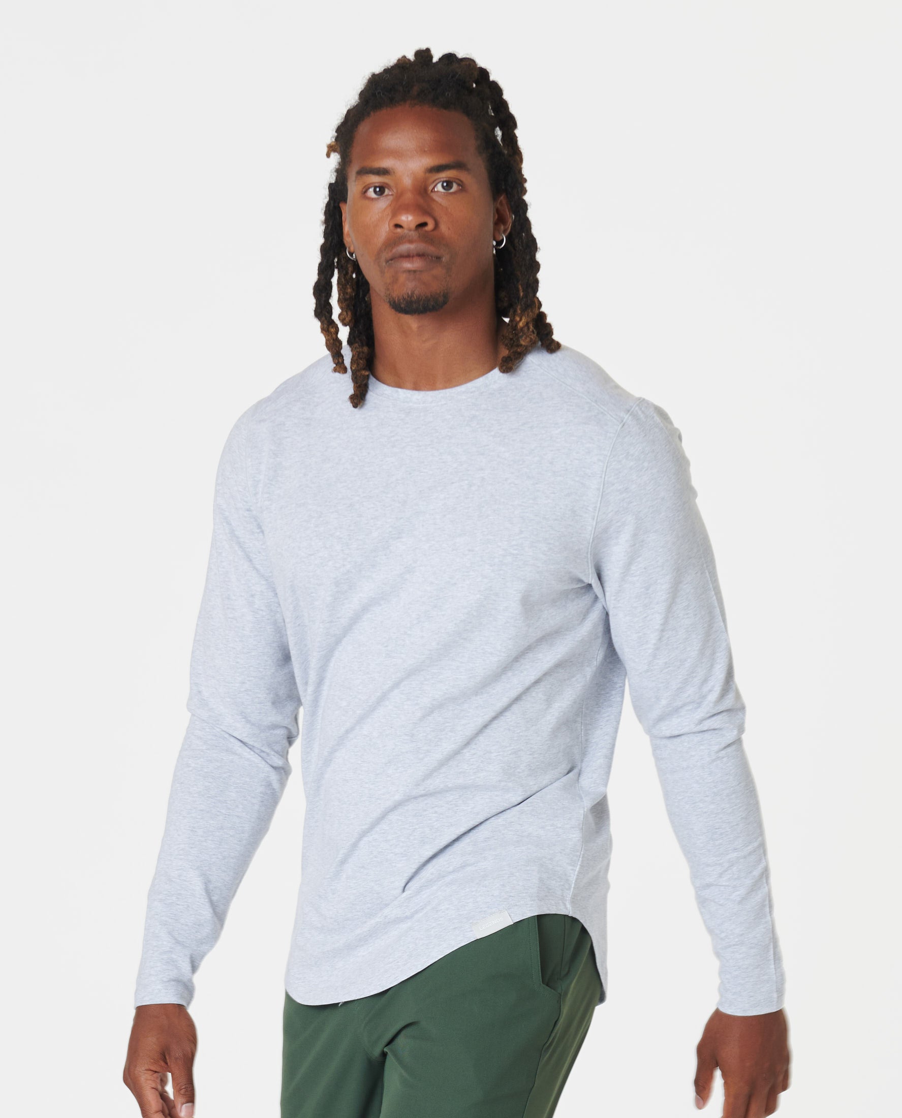 Grey long sleeve t hotsell shirt mens