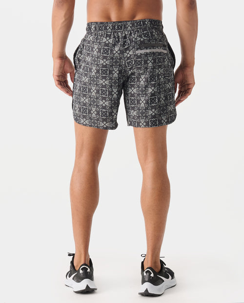 Luka Short Micro Paisley Charcoal