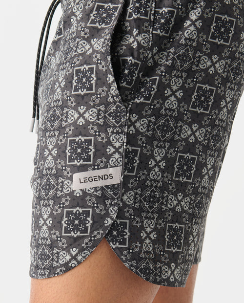 Luka Short Micro Paisley Charcoal