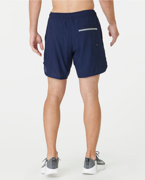 Men's Lined Run Shorts 9 - All in Motion Navy Heather Size XXL, Blue Grey.  S