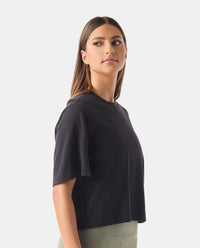 Milo Cropped Tee Onyx