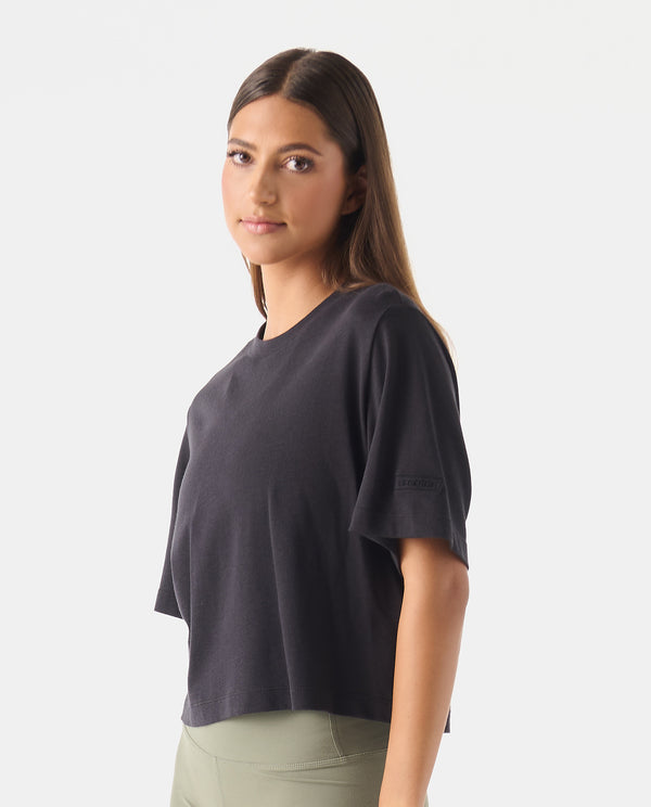 Milo Cropped Tee Onyx