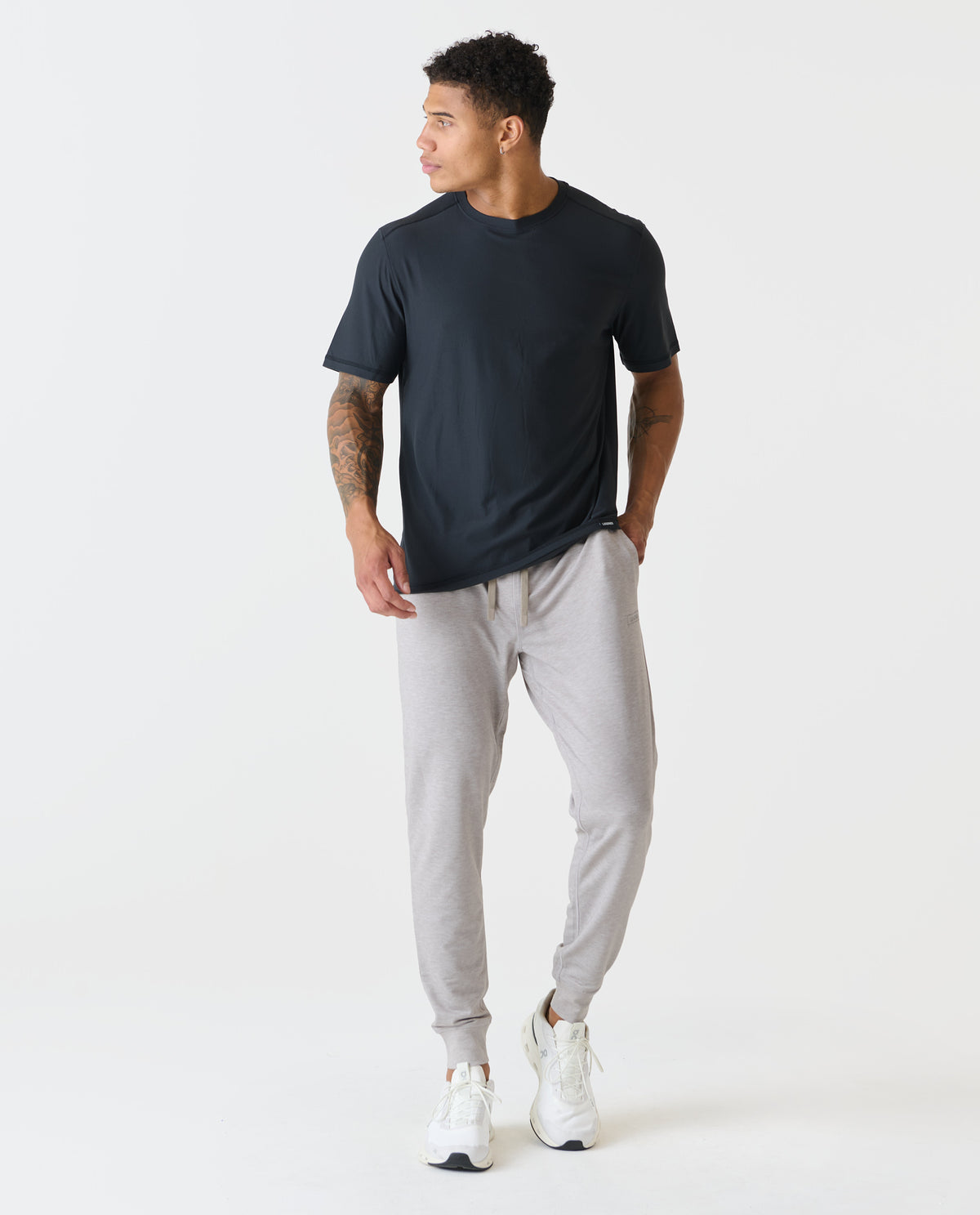 Redondo Jogger - Taupe Heather Side View