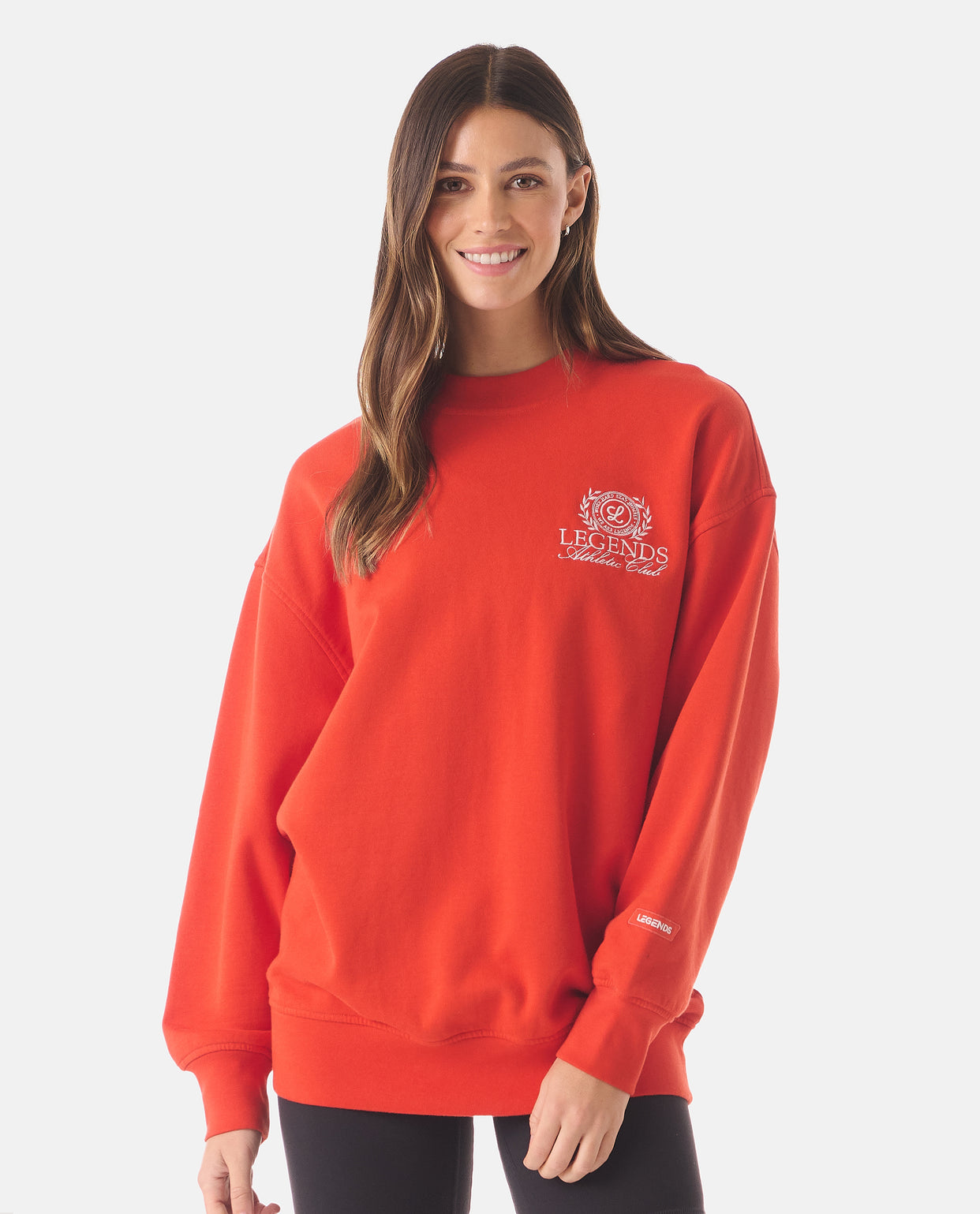 Saylor Oversized Crew Poppy