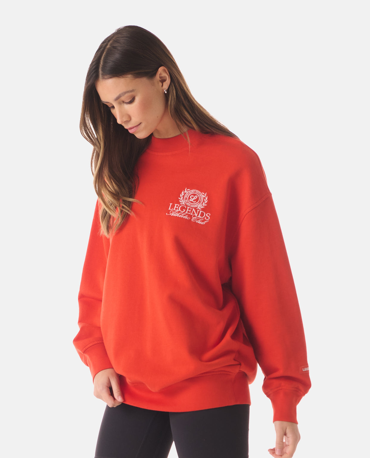 Saylor Oversized Crew Poppy