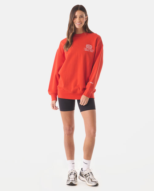 Saylor Oversized Crew Poppy