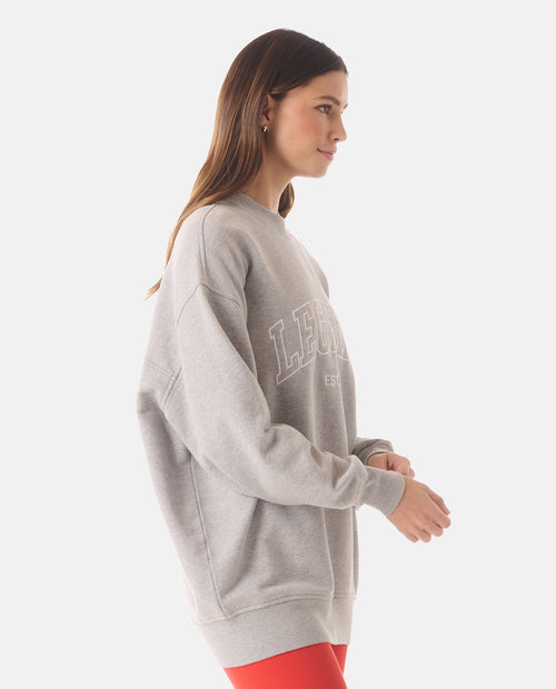 Saylor Oversized Crew Heather Gray