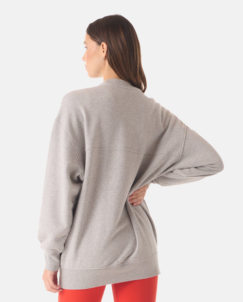 Saylor Oversized Crew Heather Gray